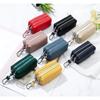 Soft High Quality Genuine Leather Male and Female Multi-function Card Bag Wallet Key Bag Large Capacity Key Bag Double Layer
