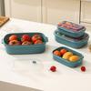1/3Pcs Food Storage Box BPA Free Heat-Resistant Stackable Design Storage Organizer Microwave-heated Lunch Box with Lid