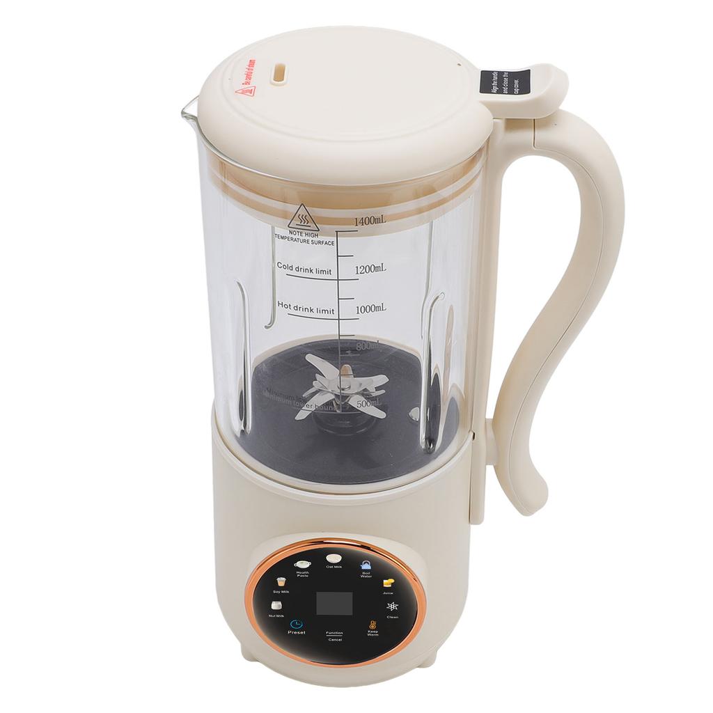 1.4 л Машина для приготовления орехового молока Многофункциональная машина для приготовления соевого молока Соковыжималка с таймером Автоматическая очистка Функция поддержания тепла