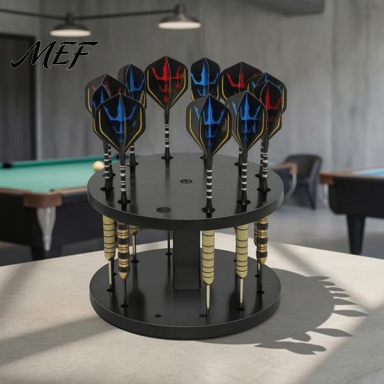Portable Dart Stand Acrylic Holder Stand, 12 Slots Storage Holder, Round Compact Tabletop Display Rack, Space Saving Rack for Game Room Collection