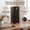 Metal Mini Metal Storage Locker Black Desktop Lockbox Functional Desktop Storage Organizer  Office