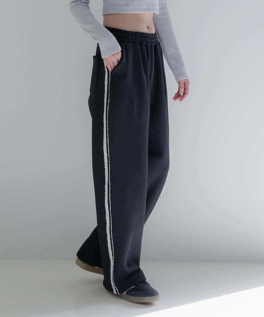 KITTY POTTERY Lace Line Tape Sweatpants Melange Grey
