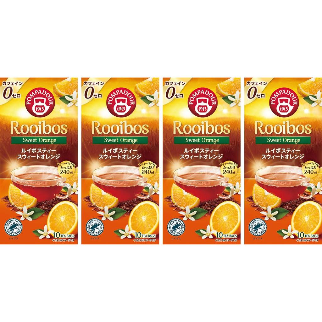 Japan Green Tea Center Pompadour Louis Bos Sweet 10TB X 4 Tea, Orange,