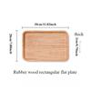 Wooden Dish Decor Tray Japanese Tableware Solid Wood Plate Fruit and Hotel Barbecue and Wooden Dining Plate Rubber Wooden Tray