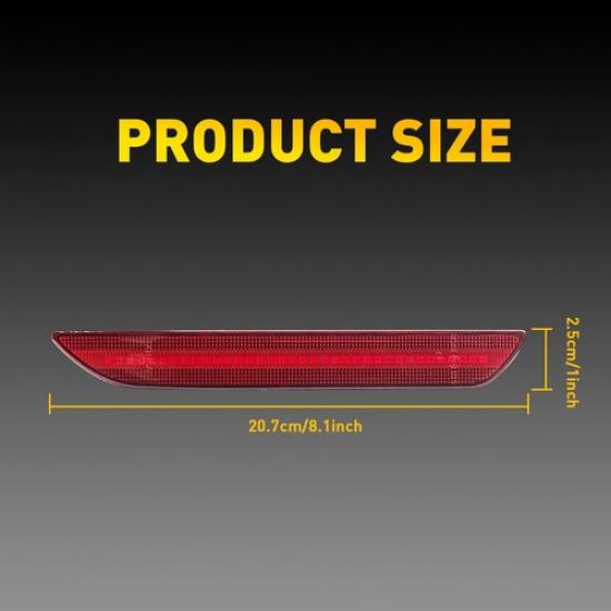 2PCS For Ford 2015- Mustang LED Rear Side Marker Light Bumper Reflector Lamp