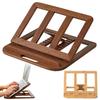 Adjustable Laptop Stand Wooden Foldable Computer Riser with Ventilation Slots Load-bearing Computer Holder Desk