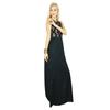 Bimba Women Rayon Long Maxi Dress Gown With Block Print & Side Slit