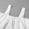 Womens 2026 White Cotton Linen Vest Skirt Set Casual Loose Two-Piece Dress