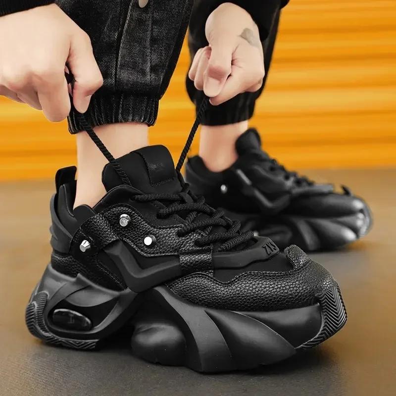 Модная роскошная мужская обувь, модная повседневная обувь, увеличивающая рост, дизайнерские кроссовки на платформе для мужчин, спортивная обувь для бега Zapatillas Hombre