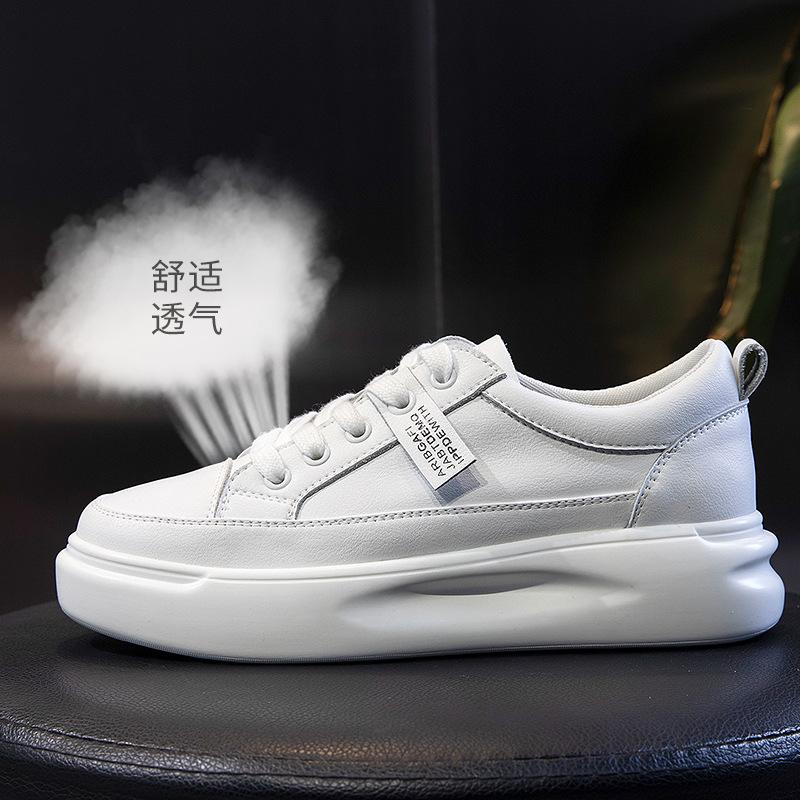 Customized Leather Little White Shoes 2025 Four Seasons New Platform Women's Shoes Fleece Flat Shoes Casual Shoes Women's Fashion Board Shoes