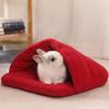 Fleece Pet Bed Sweat-absorbent Pet House Kitten Mat Sleeping Bag  Small Pet