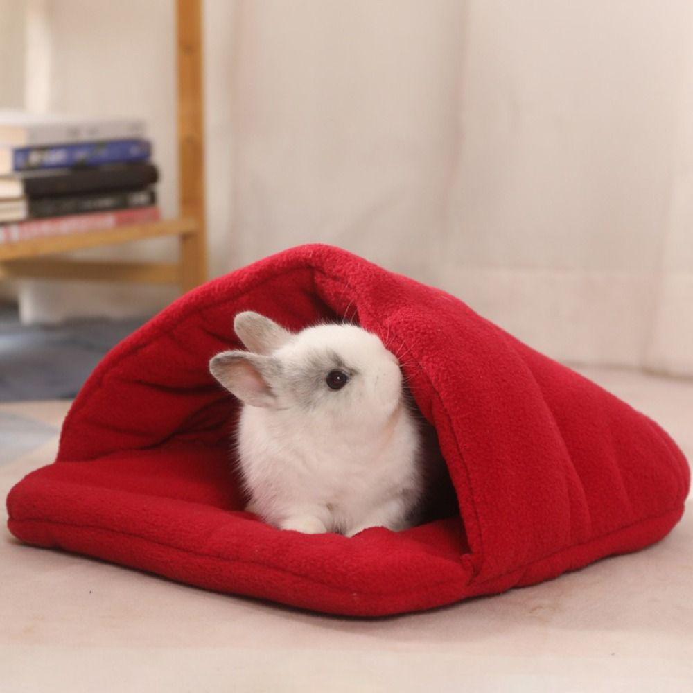 Fleece Pet Bed Sweat-absorbent Pet House Kitten Mat Sleeping Bag Small Pet