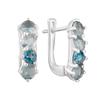 London Blue Topaz Silver Earrings 1.388ct (2121787)