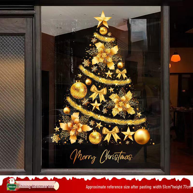 Рождественские наклейки на окно Дед Мороз