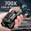 700x25 HD Zoom Portable Powerful Binoculars Long Range BAK4 Telescope Jumelles Folding FMC Binoculars for Hunting Camping Travel