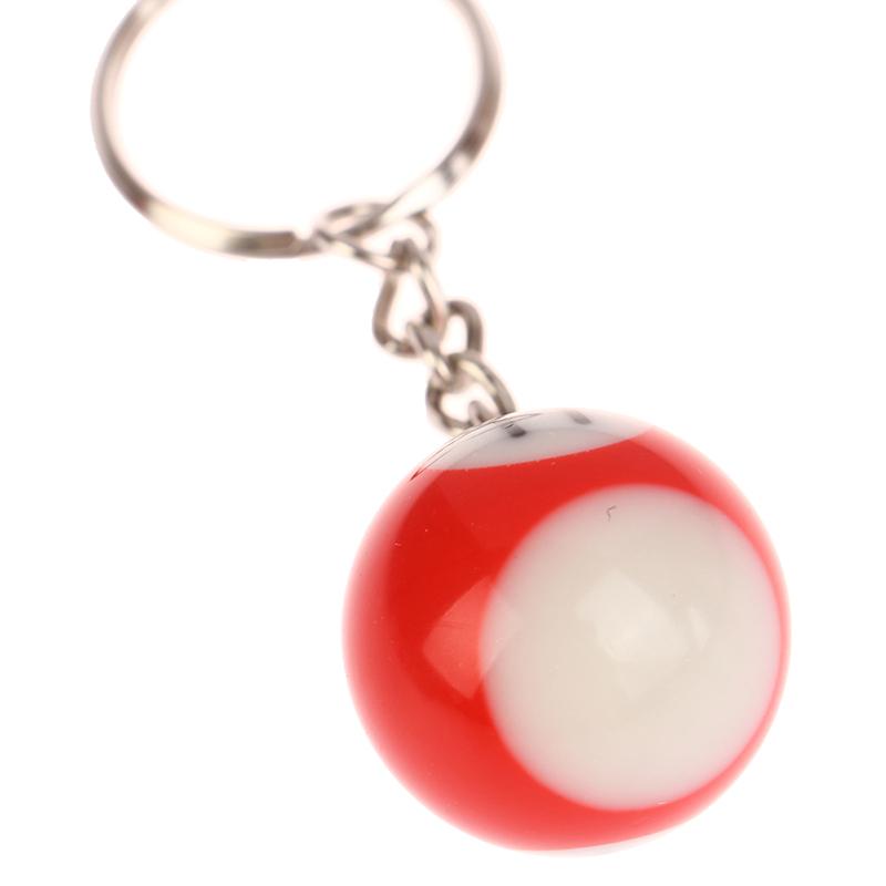 Мини-брелок в форме бильярда, разноцветный брелок для ключей с мячом для бильярда и пула