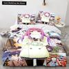 Anime Kawaii Sexy Girl Bedding Set,Duvet Cover Comforter Bed Set Quilt Cover Pillowcase,King Queen Twin Size Boys Girls Adults