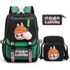 3Pcs/set Cute  Printed Backpack with Shoulder Bag Pencil Case Schoolbag Teenager Student Boy Girl Large Capacity Bookbag