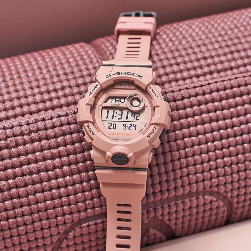 Casio Серия G-SHOCK Bluetooth-соединение Водонепроницаемый и ударопрочный Механизм Кварцевый механизм Ремешок из смолы Японские и корейские часы GMD-B800SU-4PR