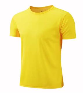 Quick-drying crew neck sports T-shirt gym fitness shirt training running T-shirt men's breathable sportswear