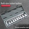 Комплект инструментов для ремонта электромобилей и дома: Гаечные ключи, Инструменты для автомобильных шин, Велосипедные головки, Пластиковый ящик для инструментов