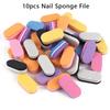 10 шт. двухцветная мини-пилка для ногтей, блок для полировки, шлифовальная пилка, педикюрный маникюрный инструмент, гелевые принадлежности, аксессуары