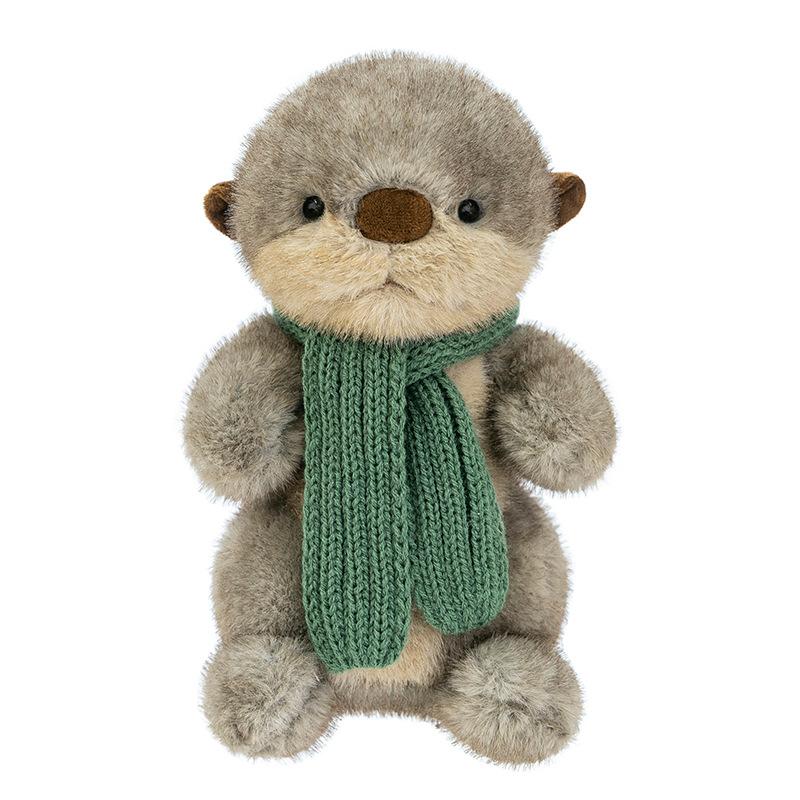 New Simulated Scarf Otter Plush Toy Doll Doll Sleeping Pillow Rag Doll Children's Birthday Gift