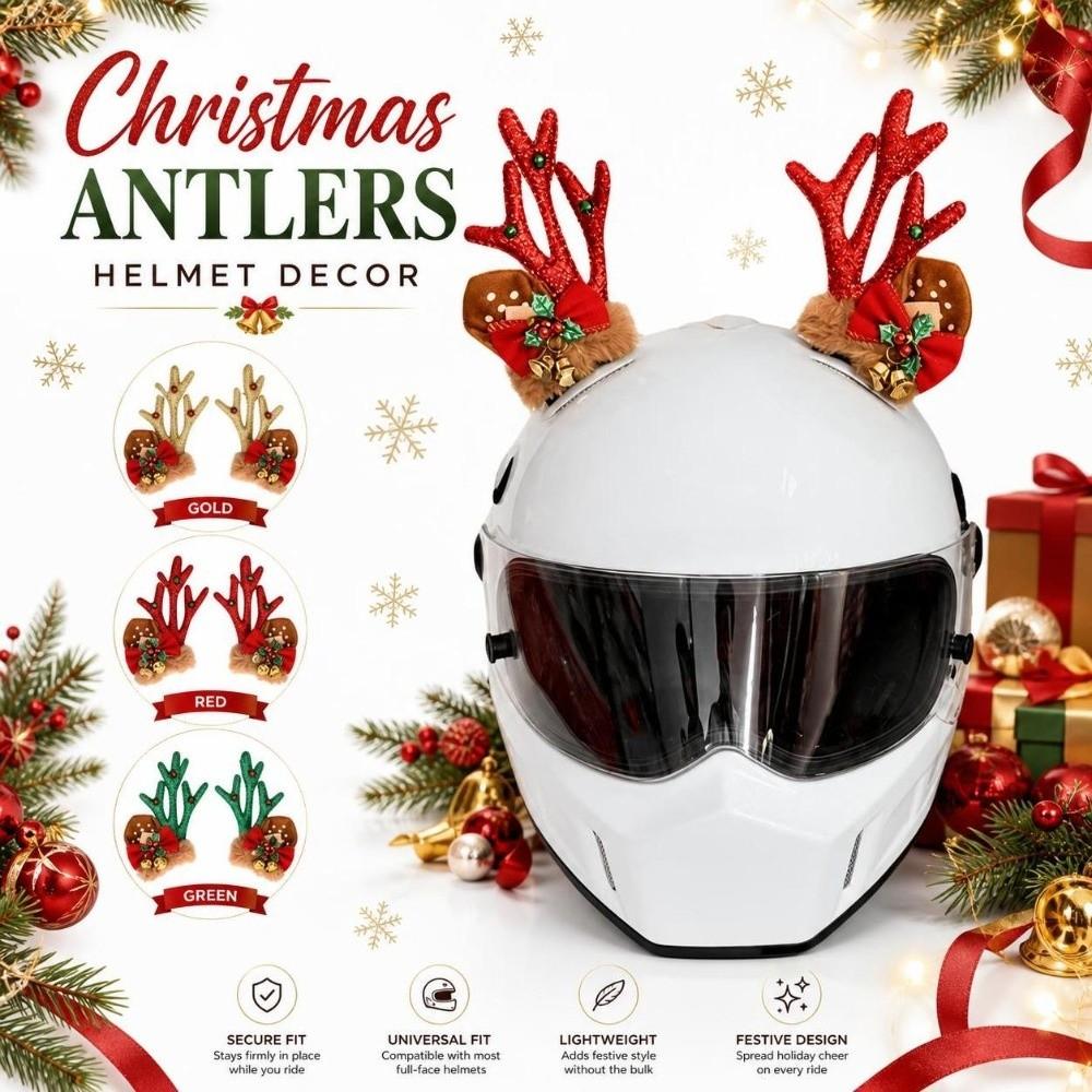 Creative Motorcycle Helmet Decoration 3D Motorcycle Helmet Antlers Festive Decorations