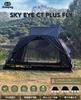 GOGlamping Тент только тент SKY EYE CT PLUS FLY EYE CT PLUS Самостоятельная палатка-раскладушка Тент из ткани TC для туризма Купольные палатки Мансардное окно Боковые стенки Одноместная 1
