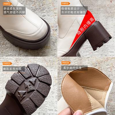 12Лм увеличение внутренней высоты толстый каблук короткие ботинки женские осень и зима новые маленькие ботинки Мартин толстая подошва маленький размер тонкие ботинки 33