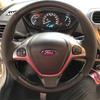 Для Ford Fiesta 2008-2013 Ecosport 2013-2016 Ручная прошивка Нескользящая черная Карбоновая кожа Чехол на руль автомобиля
