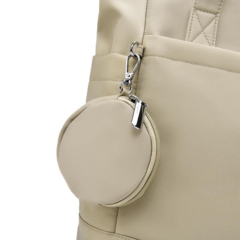 Вместительная наплечная сумка однотонная сумка-тоут студенческая сумка