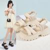 Summer New Thick-soled Muffin and Foreign Trade Wholesale Open-toed Women's Sandals, Foot Slips, Fairy Trendy Shoes