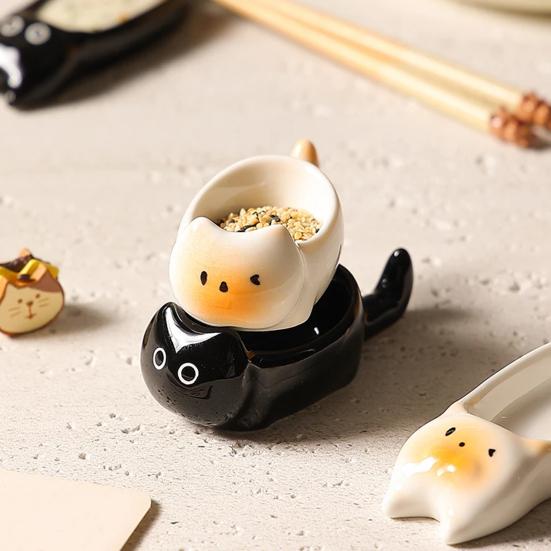Миска для соевого соуса в форме кошки Мини-соусница Милая керамическая тарелка для масла соли уксуса суши масла чили джема приправ закусок