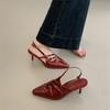 Летние женские элегантные босоножки на высоком каблуке, новая тенденция, повседневные сексуальные сандалии с острым носком, модная женская обувь для вечеринок, Sandalias De Mujer