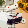 30 см Кафе Утка Плюшевые Игрушки Одежда Мультяшные Мягкие Куклы Утки Аксессуары Наряд Повязка Для Волос Дети Девочки Подарок
