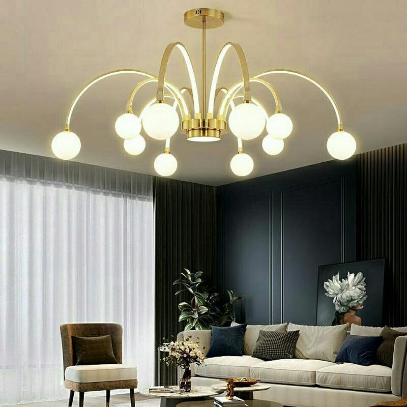 Люстра для гостиной, современный минималистский светильник для спальни, столовой, сетка, красная индивидуальная светодиодная люстра