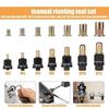 Carbon Steel Threaded Rivet Nut Kit Nut Set Manual Riveter Riveting Tool Rivet Nut Tool  Manual Use