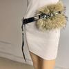 Spicy Girl Style Furry Waistband Y2K Plush Waist Belt Fashion Leather Fur Belt  Daily