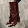 Fashion Women's Tall Boots Fashion 2025 European and American New Outward-worn Pointed Toe Long-thigh Boots