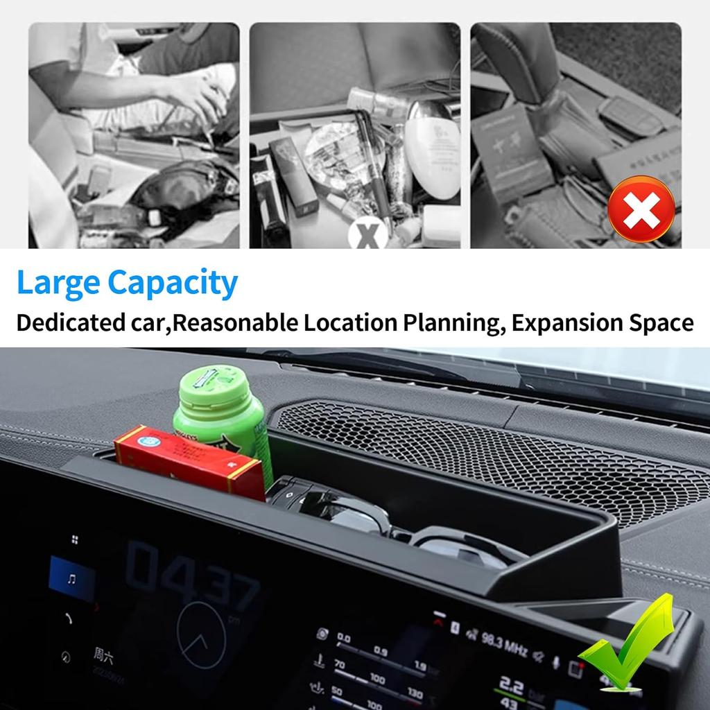 Compatible with Bmw 3 Series/4 Series/i3/i4 Dashboard Container 2023 2024 Rear Touch Screen,Dashboard Storage Box Tray Suitable 3 Series G20/4 Series