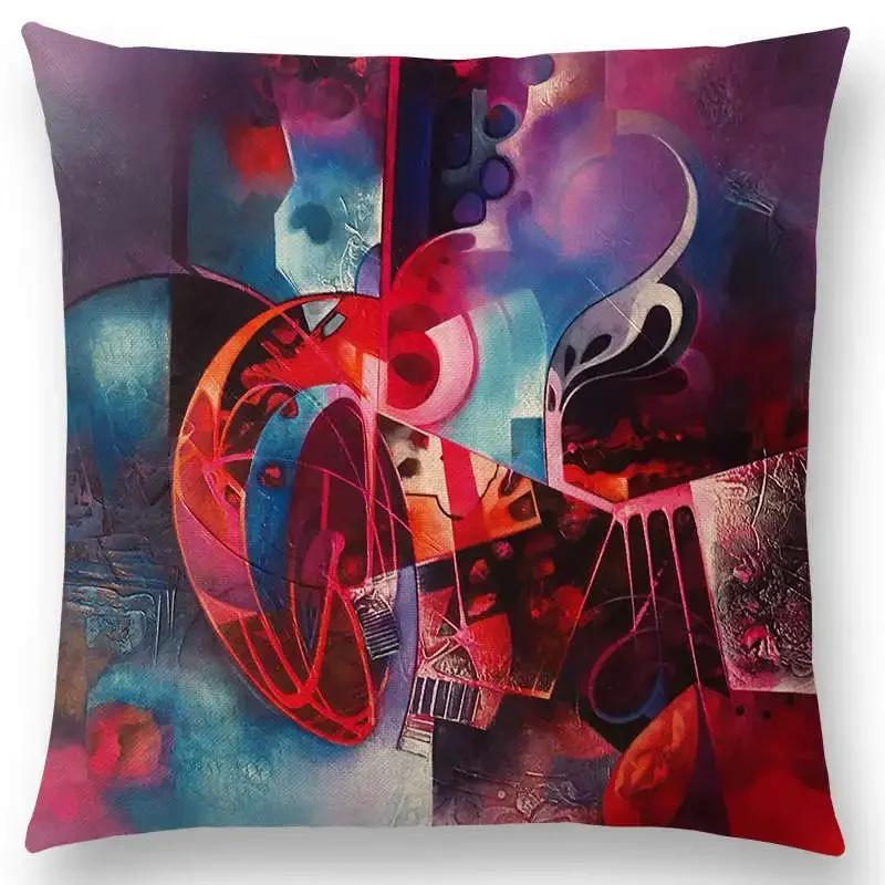 Новая d напечатанная великолепная абстрактная картина скульптура таинственный узор фантастическая наволочка для дивана наволочка для подушки