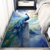 3D ковер с принтом павлина для гостиной, журнальный столик, напольный коврик для спальни, прикроватный коврик для коридора, противообрастающий декоративный напольный коврик
