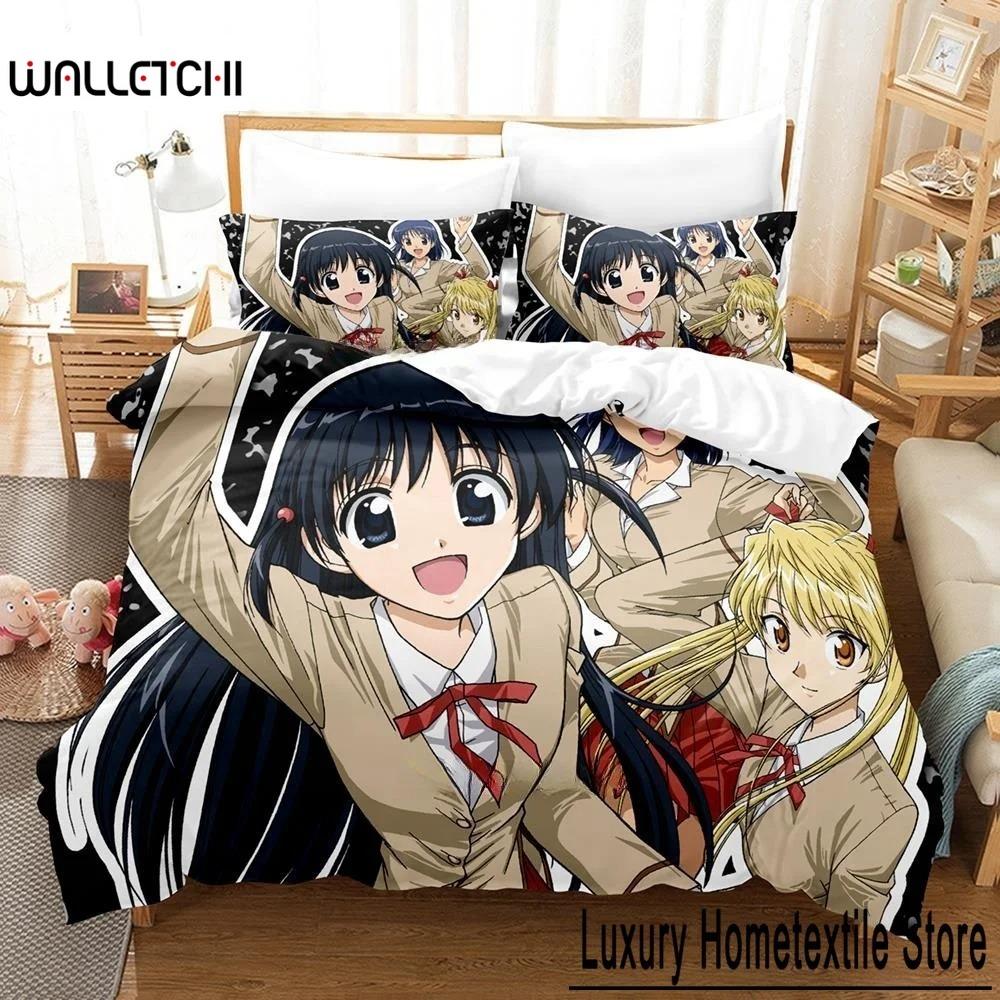 3D Printing Anime Kawaii School Rumble Bedding Set Single Twin Full Queen King Size Bed Set Adult Kid Bedroom Duvet Cover Sets