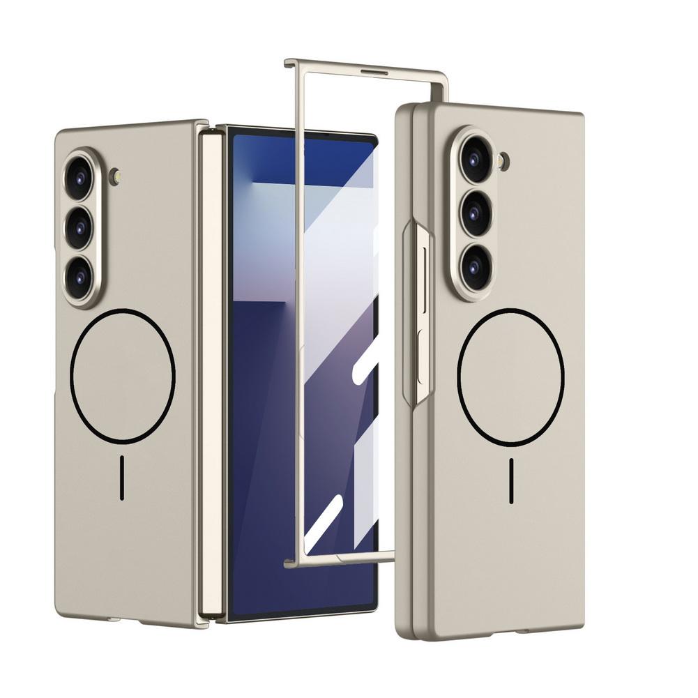 Ultra-thin Built-in Magnetic Ring with tempered Glass Front Film Case for for Samsung Galaxy Z Fold 7 Fold7 Camera Protect Cover