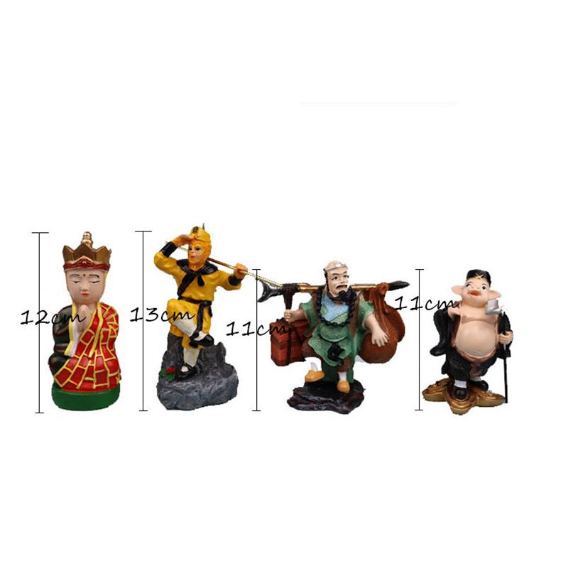 Home Decoration Accessories Journey To the West Resin Ornaments Resin Crafts Pig Monkey Monk Tabletop Ornament 4pcs/set