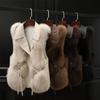 Women's Autumn and Winter Plus Size Padded Short Waistcoat Lapel Outer Wear Shoulders Loose Leisure Warm Sleeveless Cardigan Outerwear