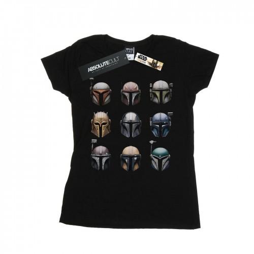 Star Wars Womens/Ladies The Mandalorian Helmet Display Cotton T-Shirt