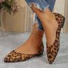 Women Loafers Flats Leopard Pointed Toe Slip On Shallow Casual Women Shoes New Comfortable Walking Shoes Woman