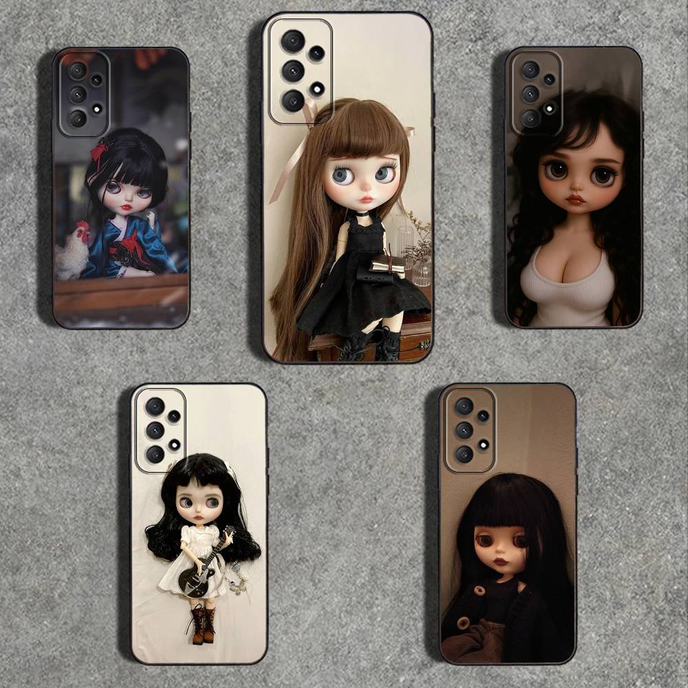 Fashion d-doll B-Blythe Phone Case For Samsung Galaxy A 91,80,73,72,71,53,52,51,22,5G Shockproof Soft Black Cover